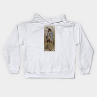 My Late Husband by Carl Larsson Kids Hoodie